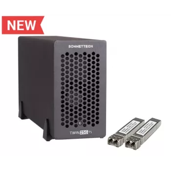 Sonnet Twin25G Thunderbolt 5 tvåports 25Gb Ethernet-adapter (SFP28s ingår)
