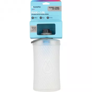 HydraPak Flux+ 1,5L filtervattenflaska - Clear/HP Blue