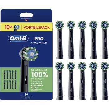 Oral-B Pro CrossAction 10-pack svarta ersättningsborsthuvuden (994170)