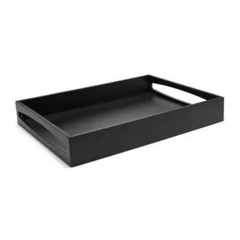 Leopold Vienna Zilverstad bricka svart 300x400x60mm trä LV618000