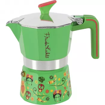 Pedrini 3TZ Frida Kahlo espressobryggare för spis, grön (02CF157)