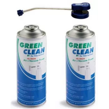 Green Clean GS-2051 tryckluftsrengörare för rengöring av utrustning – svåråtkomliga ställen – 400 ml – blå, grön, vit – 135 mm – 200 mm