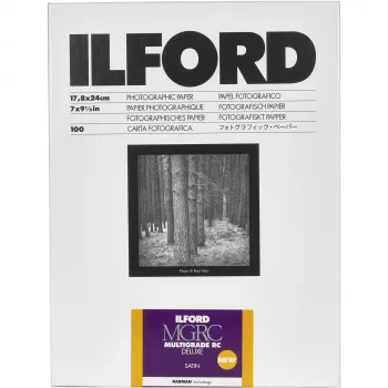 ILFORD Multigrade RC Deluxe glansigt variabel kontrast svartvitt fotografiskt papper 18x24 cm 100 ark