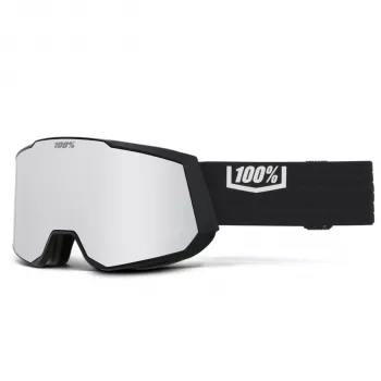 100% Snowcraft XL Black HiPER Silver Mirror skidglasögon