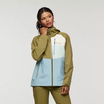 Cotopaxi Impermeo 3L Hooded Shell Jacket - Moss/Sea Spray (dam, storlek S)