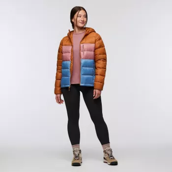 Cotopaxi Fuego Max Down Hooded Jacket dam - Sienna/Fjord - storlek Small