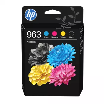HP 963 CMYK original bläckpatron 4-pack (svart, cyan, magenta, gul) – Standard Yield