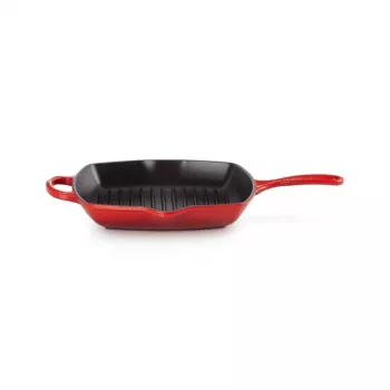 Le Creuset grillpanna i gjutjärn, kvadratisk, 26 cm, Kirschrot