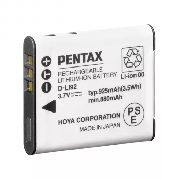 Pentax D-LI92 (B) litiumjonbatteri 925 mAh 3,7 V svart