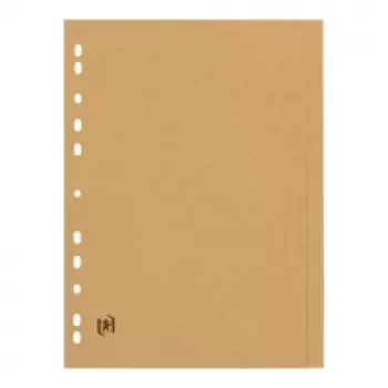 Oxford Touareg registerflikar A4 fullformat blanko beige 6-delad 1 set