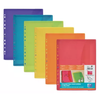 Oxford 6 dokumentfickor DIN A4 sorterade antireflex 0,20 mm