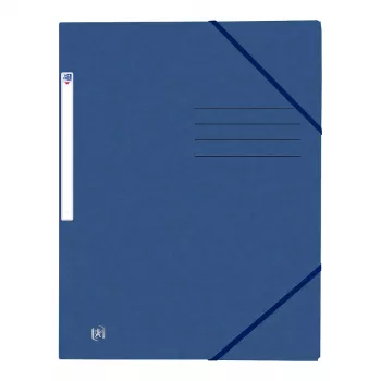 Oxford TOP FILE+ gummibandsmapp A4 3 flikar mörkblå 400116325