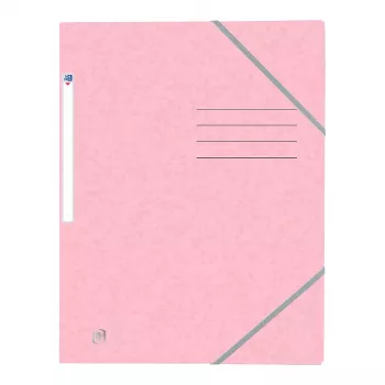 Oxford TOP FILE+ gummibandsmapp A4 3 flikar pastellrosa 400116353