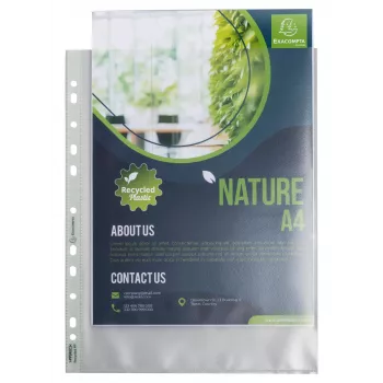 Exacompta Forever 50 dokumentfickor DIN A4+ transparent präglad 90 mikron