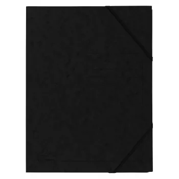 Exacompta Colorspan Elasticated Corner Folder A4, 355 g, without Flaps, Black