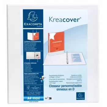 Exacompta presentationsringpärm A4 Maxi vit 2 D-ring 8700232