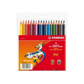 STABILO Trio färgpennor, 4,2 mm, assorterade färger, 18 st