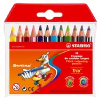 STABILO Trio färgpennor - färger assorterade - 4,2 mm - 12-pack