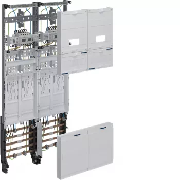 Hager ZK3EL24T komplettfält 1050mm 4 mätarplatser 2-fält NRW SH HH MV
