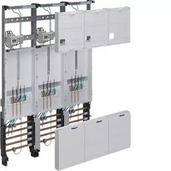 Hager univers Z komplett mätarfält 3-fas 3-fält 1050mm NRW SH MV (ZL33X4T)