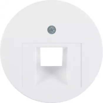 Hager WLF1007WG centralplatta för UAE-uttag, polarvit, glansig, system r.Classic