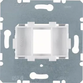 Hager WDF4612W Modular Jack bärplatta 1-port vit