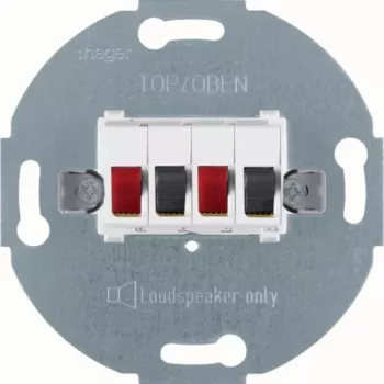 Hager WDF4800PW2 stereohögtalaranslutningsmodul polarvit matt infälld modulinsats