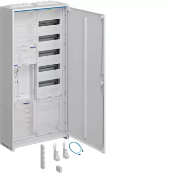 Hager ZB32ET215W1 Komplett mätarskåp 1 mätarplats BKE-I APZ 1100 mm 2-fält utanpåliggande IP31 RAL 9010