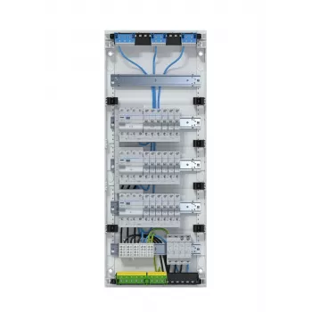 Hager VA60BV1 Volta APV utanpåliggande fördelningscentral 5x12 PLE 3 jordfelsbrytarkretsar 60 moduler IP30 vit