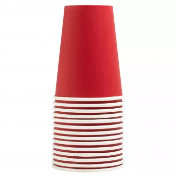 PROnappe 15 pappmuggar 200 ml, röd (89115I)