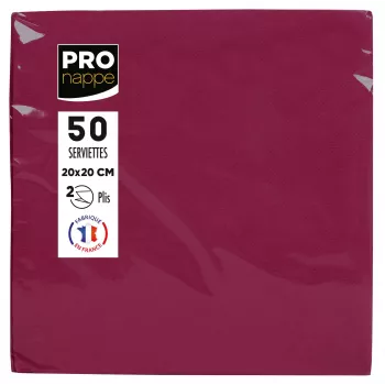 PROnappe pappersservetter bordeaux 2-lagig 20,0 x 20,0 cm 50-pack