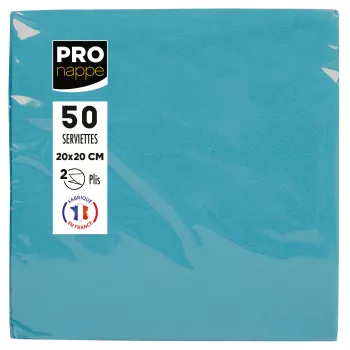 PROnappe servetter turkos 2-lagig 20,0 x 20,0 cm 50-pack