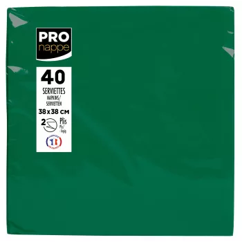 PROnappe servetter tallgrön 2-lagig 19,0 x 19,0 cm 40-pack