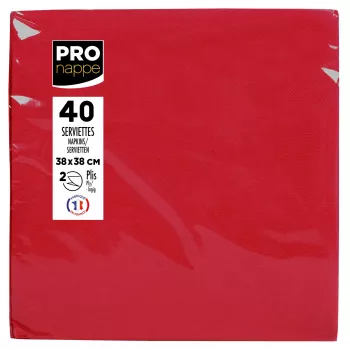 PROnappe röda pappersservetter 2-lagig 19 x 19 cm 40-pack