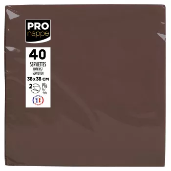PROnappe servetter brun 2-lagig 19,0 x 19,0 cm 40 st