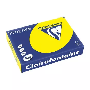 Clairefontaine Trophee Intensiv Kopieringspapper A4 80g 500 ark Kanariegul