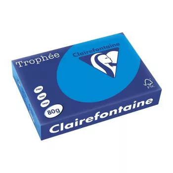 Clairefontaine Trophee Intensiv Kopieringspapper A4 80g 500 ark Karibisk blå