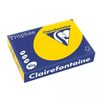 Clairefontaine Trophee Pastel Kopieringspapper A4 80 g/m² 500 ark Guldgul