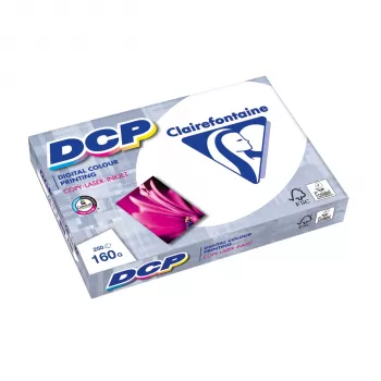 Clairefontaine DCP 160 gsm A4 250 ark satinerat slätt papper Vitt