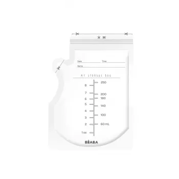 Beaba förvaringspåsar för mat, 50-pack, 250 ml, transparent 911738