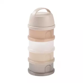 BLACK + BLUM BEABA doseringsburk för pulver 4 fack transparent Clay