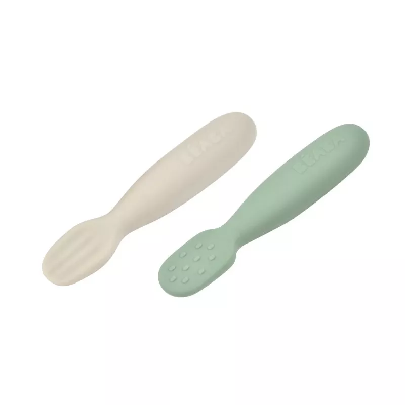 Beaba First Spoons 2 stycken grön/grå
