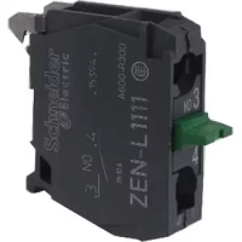 Schneider Electric ZENL1111 Harmony XALD/XALK tomt hölje för manöverdon, 1 urtag, polykarbonat, ljusgrå/gul, IP66/IP67/IP69/IP69K