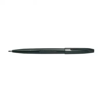 Pentel Sign Pen – svart – fin – svart – vattenbaserat bläck – 0,8 mm – 12-pack