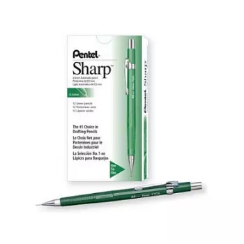 Pentel P205-D tryckpenna – grön – 0,5 mm – 12-pack