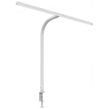 Unilux Strata LED skrivbordslampa med klämfäste, dimbar, vit