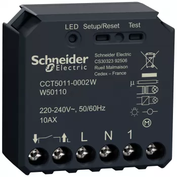 Schneider Electric Wiser CCT5011-0002W brytaktor, 1-fack, infälld montering