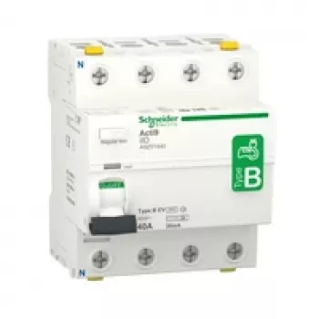 Schneider Electric A9Z51440 jordfelsbrytare 4P 40A typ B-EV för laddstationer för elfordon