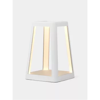 Lexon Lantern LED-lampa med trådlös laddare vit LH94W