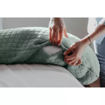 Beaba Big Flopsy amnings- och gravidkudde Fleur de Coton Sage Green